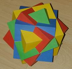 Compound of four cubes