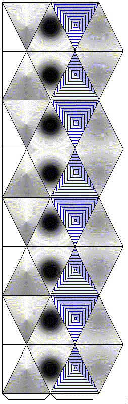 desarrollo plano de un caleidociclo octagonal