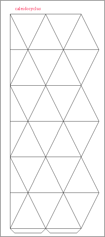 Net hexagonal kaleidocycle