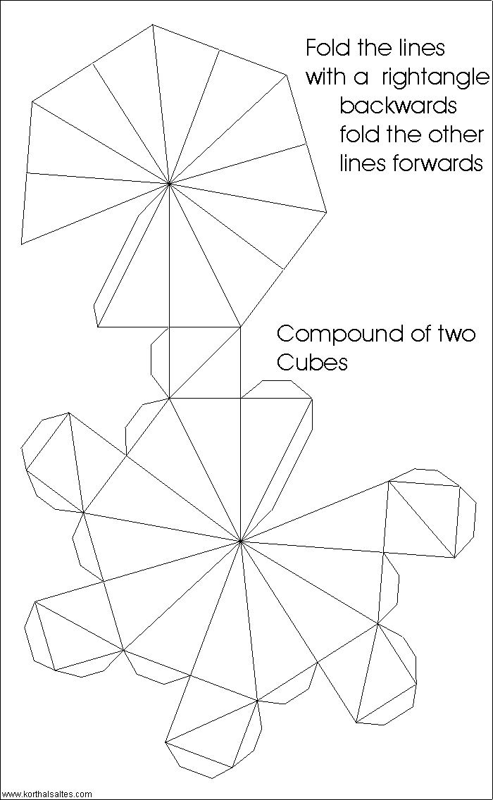 Net compound of two cubes