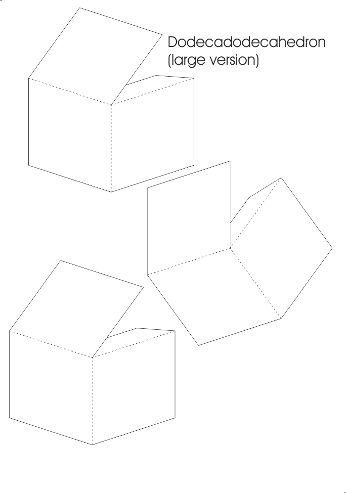 desarrollo plano de un dodecadodecaedro
