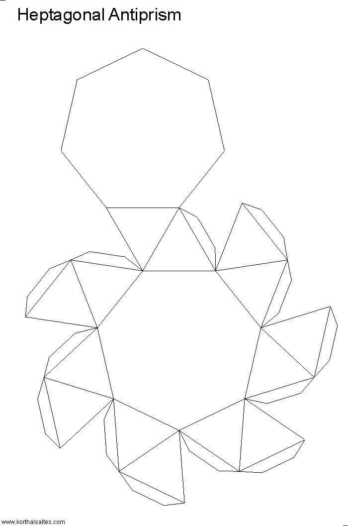 Net heptagonal antiprism