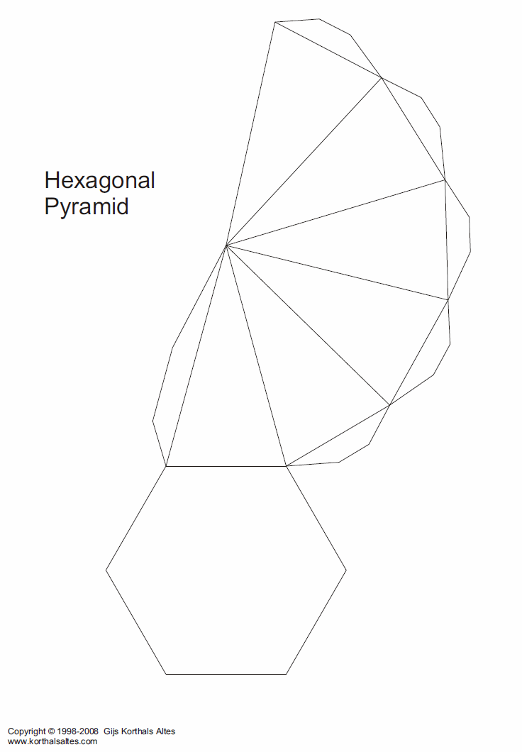 Net hexagonal pyramid