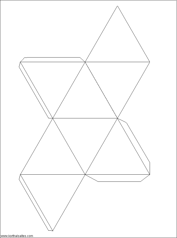 desarrollo plano de un octaedro