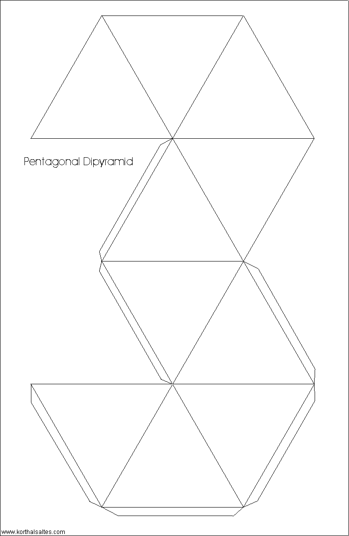 Net regular pentagonal dipyramid