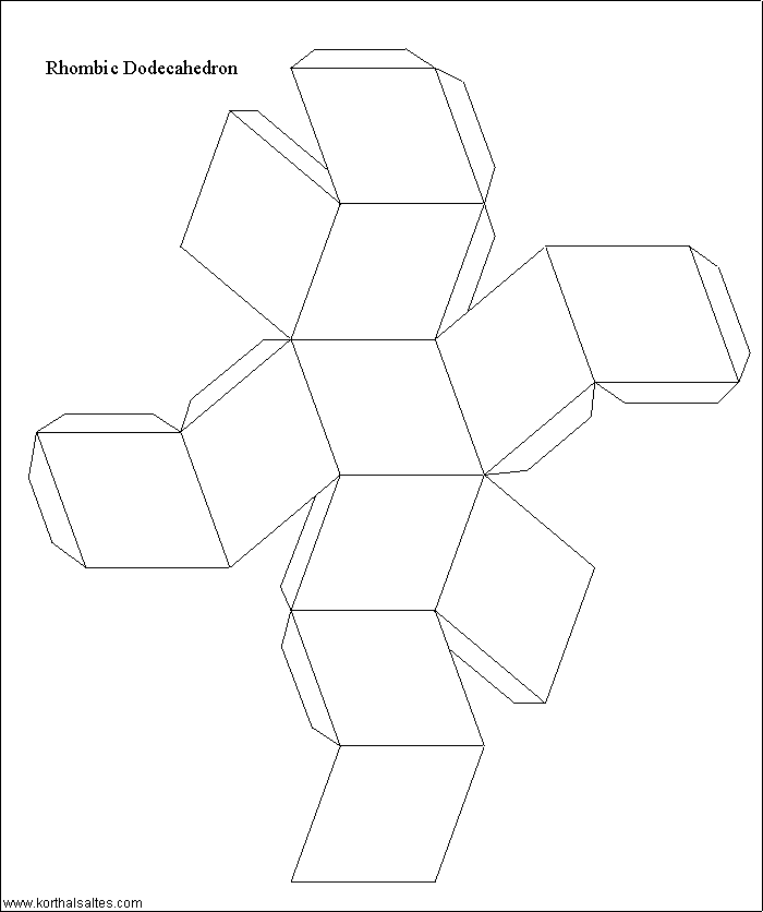 Net rhombic dodecahedron