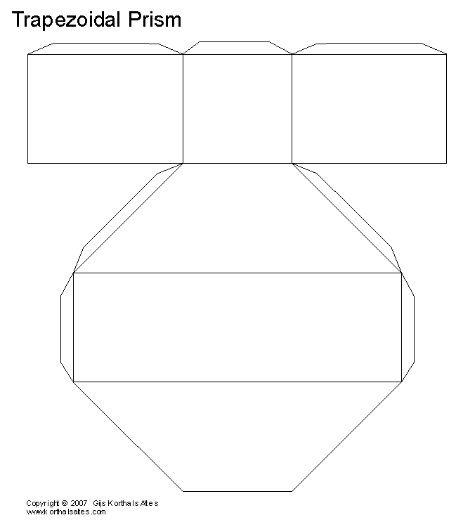 desarrollo plano de un prisma trapezoidal
