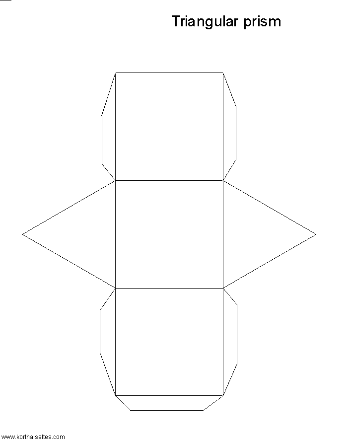 desarrollo plano de un prisma triangular