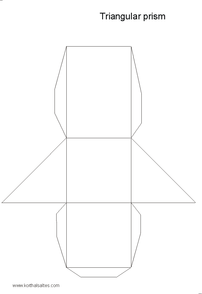 desarrollo plano de un prisma triangular