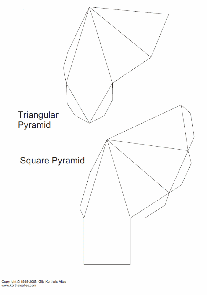 Net triangular pyramid