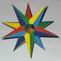 5 Estrelações do Icosaedro coloridas