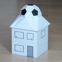 Paper model football house