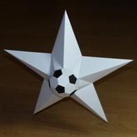 Paper model football star