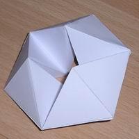 Paper model hexagonal kaleidocycle