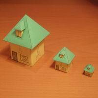 casa de matryoska modelo de papel