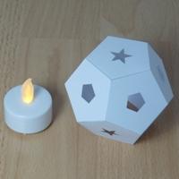 LED-light and lampshade dodecahedron