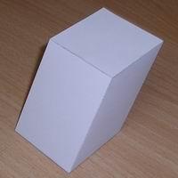 Paper model oblique rectangular prism
