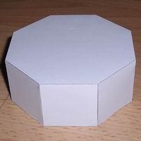 Paper model octagonal prism