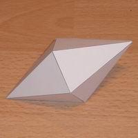Paper model pentagonal dipyramid