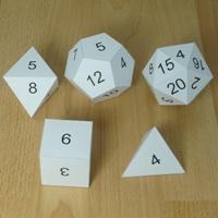 Platonic Solids dice numbers