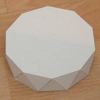 antiprisma decagonal modelo de papel