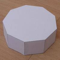 Paper model enneagonal prism