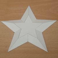 Paper model truncated pentagonal star pyramid