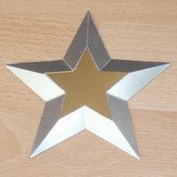 Paper model truncated pentagonal star pyramid