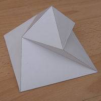 Paper model twisted pyramid