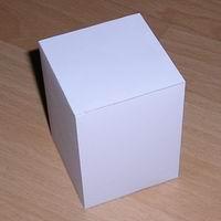 Paper model rectangular prism