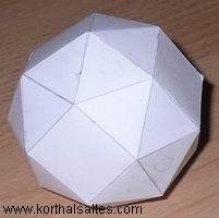 Paper Model Snub Cube (miror image)