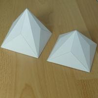 Paper models square-octagonal pyramids