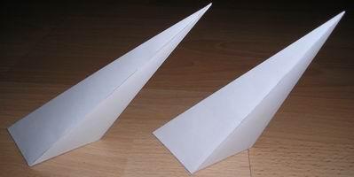 Paper models asymmetric square pyramids