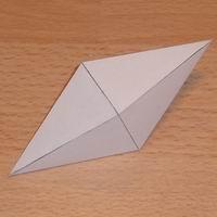 Paper model square dipyramid