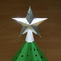 top star paper Christmas tree