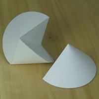 three quarter sphericon and quarter sphericon (half cone)