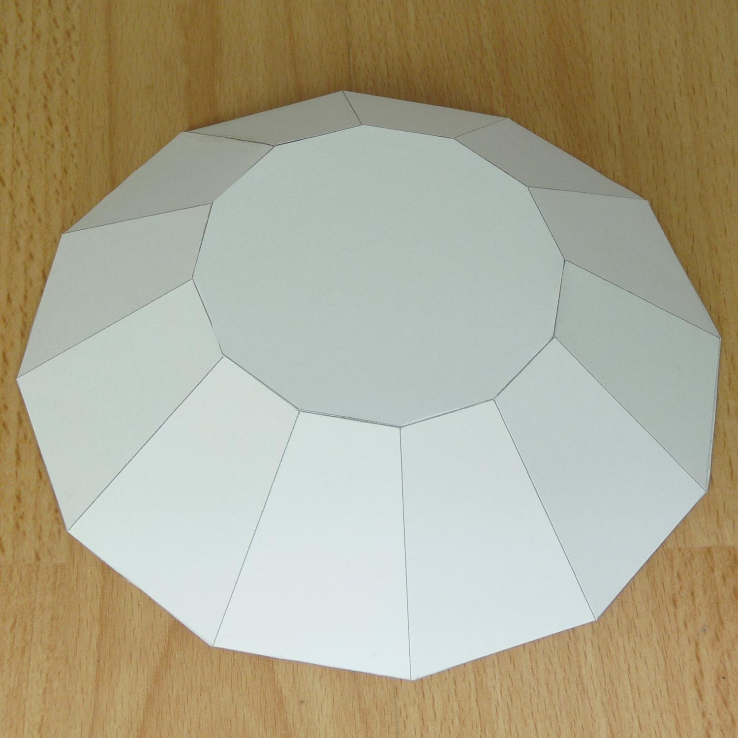 paper model truncated dodecagonal pyramid
