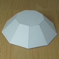 Paper model truncated enneagonal pyramid