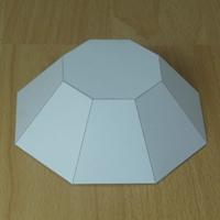 Paper model truncated octagonal pyramid