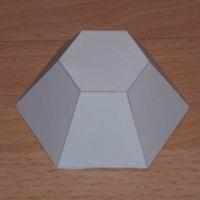 Paper model truncated hexagonal pyramid