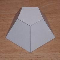 Paper model truncated pentagonal pyramid